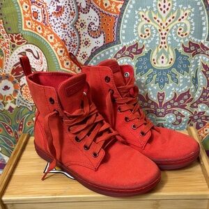 Dr. Martens Red Lace Up Boots